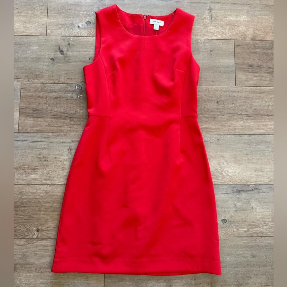 Chic Red Sleeveless Mini Dress